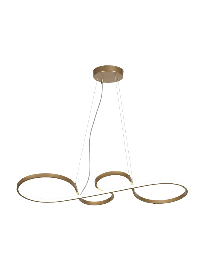 Colgante LED Charlotte 63W 100cm Markas Iluminación dorado luz cálida
